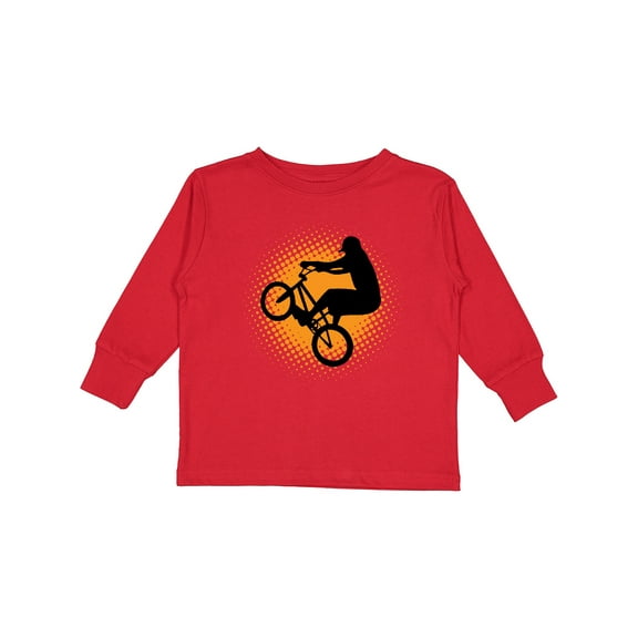 Inktastic Biking Cyclist Extreme Sports Boys Long Sleeve Toddler T-Shirt