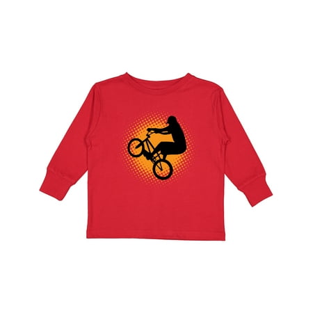 

Inktastic Biking Cyclist Extreme Sports Boys Long Sleeve Toddler T-Shirt