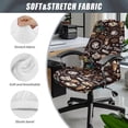 thumbnail image 5 of Xixirimido Coffee Time Pattern Office Chair Covers Computer Universal Stretchable Chair Covers Desk Chair Armrest Covers High Back Slipcovers for Rotating Chairs, Large, 5 of 6