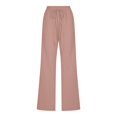 thumbnail image 2 of Gubotare Women's Summer Palazzo Pants Flowy Wide Leg Beach Pants with Pockets (Rose Gold,L), 2 of 6