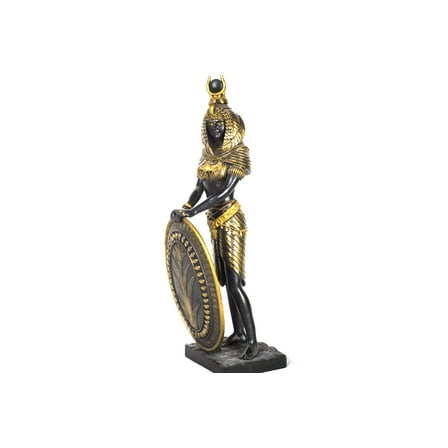 PTC 11 Inch Isis with Shield Egyptian Mythological Goddess Statue Figurine