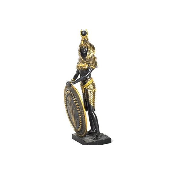 PTC 11 Inch Isis with Shield Egyptian Mythological Goddess Statue Figurine