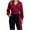 Wine, variant on Sweater for Women Wrap Sweater V-Neck Long Sleeve with Belt Buckle Loose Fit Casual Pullover Top