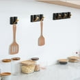 thumbnail image 2 of Hooks Sin taladro Montado en la pared Rack Rack Noxing Chaquetas Organizador Aluminio Antideslizante Sin resbalón Soporte de colgante Sala de estar Negro Oro 3 Ganchos Speravity HA010064-03B, 2 of 6