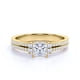 thumbnail image 3 of JeenMata Impresionante Anillo Pavé de Moissanita de Corte Princesa de 0,58 Quilates Anillo Antiguo, Anillo de Compromiso de Doble Banda, Oro Amarillo de 18 K sobre Plata, 3 of 6