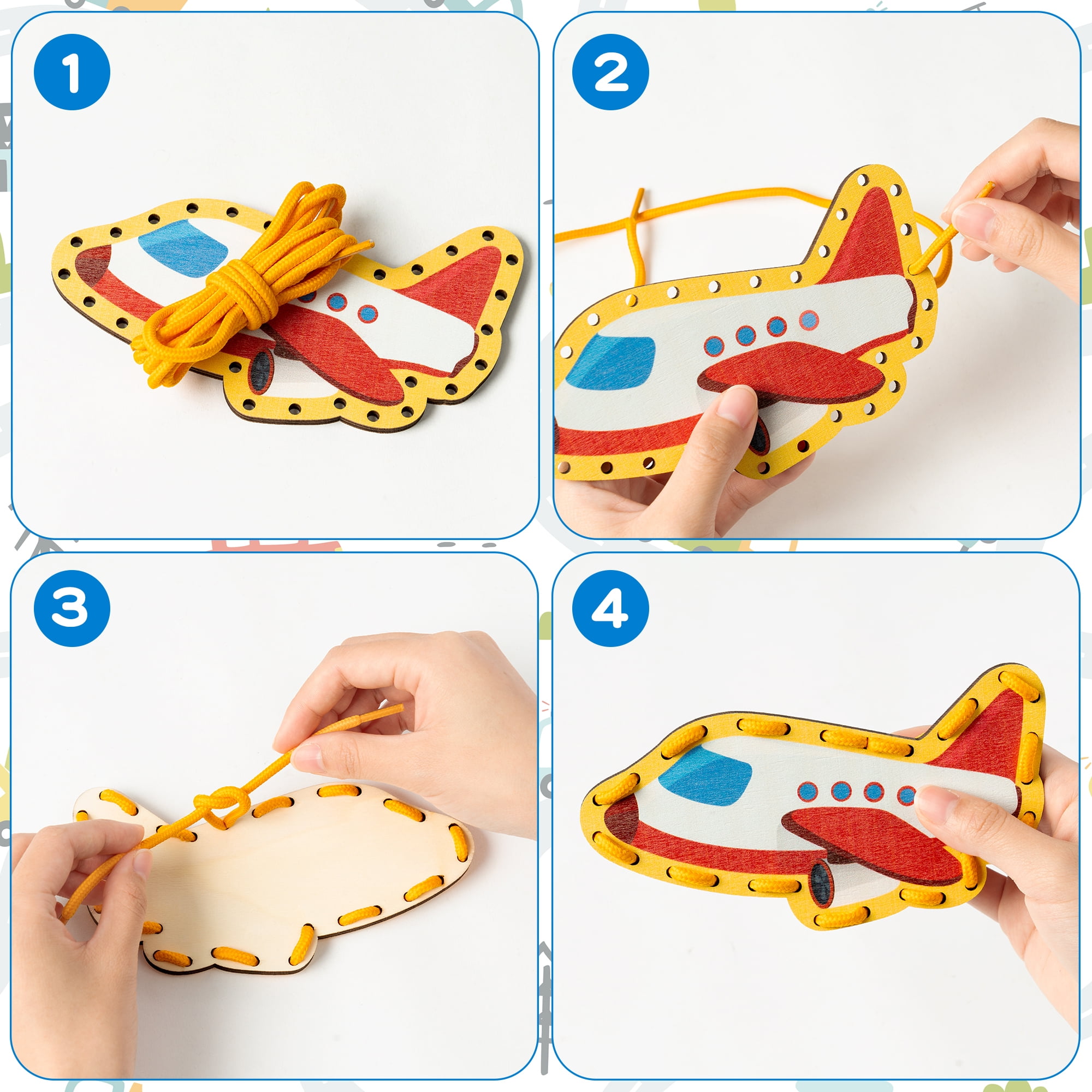  The Learning Journey Lace It! Lacing Cards – On The Farm –  Preschool Toys & Gifts for Boys & Girls Ages 3 and Up : Toys & Games