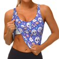 thumbnail image 3 of Fuzoiu flower Skull cartoon Print Women's Sports Vest,U-Back Sports Tank,Gym Vests,Athletic Sleeveless Shirts,Exercise Undershirts,Yoga, Gym, and Dance Wear-Small, 3 of 8