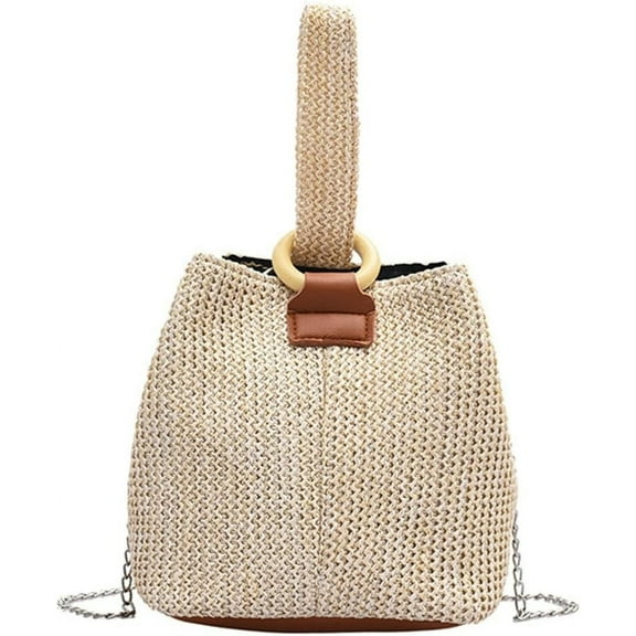 MMYGU Straw Clutch Bag for Women 2025 Summer Fashion Handbag Beach Bag Woven Straw Single Shoulder Crossbody Bag