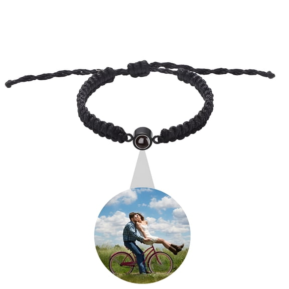 DESIGNICE Custom Bracelets with Picture Inside, Personalized Photo Projection Bracelet, Ideal for Couples’ Gifts and Wedding Gifts