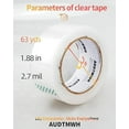 thumbnail image 2 of Clear Packing Tape, Heavy Duty Packaging Tape Designed for Moving, Packing, Shipping and Mailing, 1.88" x 63 yds, 6 Rolls, 2 of 7