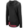 thumbnail image 3 of Women's Colosseum Black Texas Tech Red Raiders My Lover Lightweight Hooded Long Sleeve T-Shirt, 3 of 3
