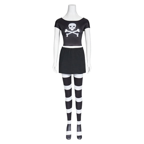 Black Sexy Tight Dress Tops Skirt Outfit Women Halloween Carnival Clothes