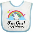 thumbnail image 3 of Inktastic 1st Birthday Unicorn Rainbow 1 Year Old Party Girls Baby Bib, 3 of 4