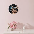 thumbnail image 3 of 12 Inch Wall Clock Battery Operated Silent Clock Decorative for Office, Kitchen, Outdoor, Living Room，A Cat Wearing Glasses Beautiful Drawing, 3 of 5