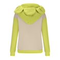 thumbnail image 4 of Charella Women's Cute Hoodies Petal Shape Pullover Sweatshirt Long Sleeve Tops with Pockets Yellow,XL, 4 of 4