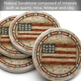 thumbnail image 4 of Thirstystone Americana Round Natural Sandstone Coaster 4-Pack, 4 of 6