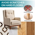 thumbnail image 3 of 24PCS Square Chair Leg Floor Protectors, Clear Silicone Caps with Felt Pads, Anti-Scratch Furniture Leg Covers for Hardwood Floors, 3 of 6