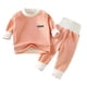 thumbnail image 1 of Girls Outfits&Set Baby Warm Underwear Set Autumn Winter Children's Pajamas Cozy Thickened Wool Long Sleeve Homewear Comfort Clothing,Size 18-24 Months, 1 of 3