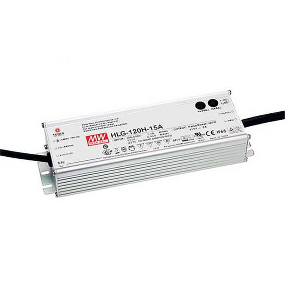 MEAN WELL LED Driver Single Output Switching Power Supply 120 Watt 24V @ 5A A Model, 120 Watt - HLG-120H-24A