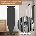 thumbnail image 4 of Ironing Board, Compact and Space Saver,Size 13 x 43, Metal Construction Ironing Board with Extra Thick Heavy Duty Padded, Stable Structure,Skid Feet, Heavy Duty Steel Legs,Black, 4 of 13