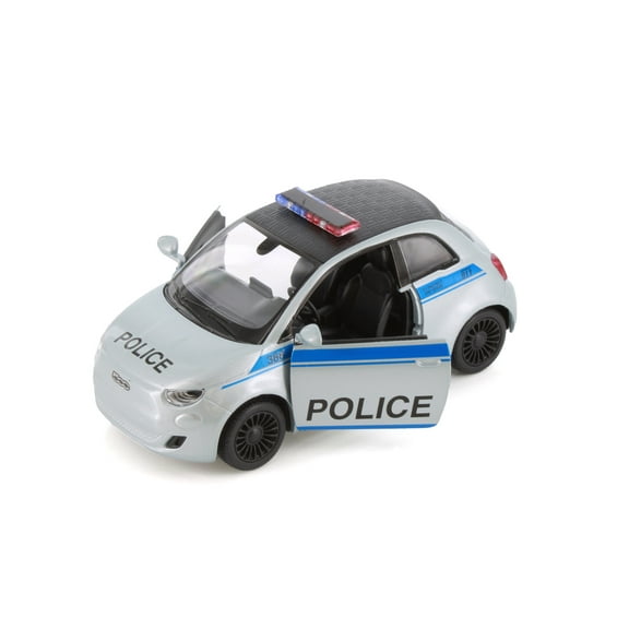 Fiat 500e Police Edition, White - Kinsmart 5440DPR - 1/28 Scale Diecast Model Car