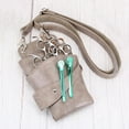 thumbnail image 3 of Estuche de tijera de peluquería Cinturón de extraíble de cuero PU Gris Zulema  Riñonera de peluquería, 3 of 8