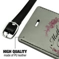 thumbnail image 3 of Wedding Floral Mother of the Bride Rectangle Leather Luggage Card Suitcase Carry-On ID Tag, 3 of 5