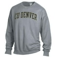 thumbnail image 2 of Men's ComfortWash Gray CU Denver Lynx Garment Dyed Fleece Crewneck Pullover Sweatshirt, 2 of 3