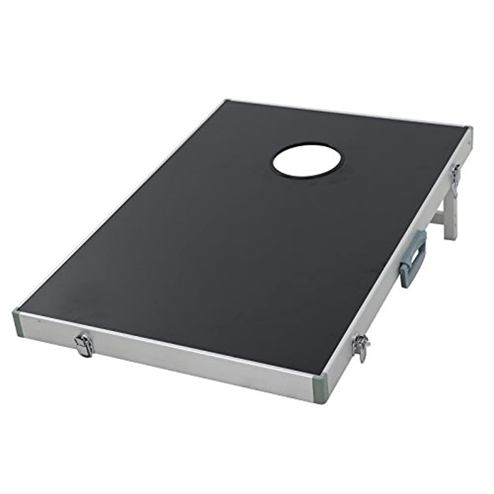ZENSTYLE Portable Bean Bag Cornhole Toss Game Set Aluminum Frame Regulation Size Cornhole Boards w/ 8 Bean Bags and Carrying Case Ideal Toss Game Choice for Outdoor and Indoor Activities