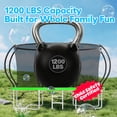 thumbnail image 2 of WOWLAND Trampoline 12FT for Kids and Adults with Lights, 1200LBS Heavy Duty Trampoline Outdoor with Enclosure Net and Basketball Hoop, Recreational Backyard Trampoline, Easy Assembly, Birthday Gift, 2 of 9