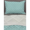 thumbnail image 3 of Art Deco Comforter & Sham Bedding Set, Oriental Style Repeating Curlicue Circular Pattern in Design Print, 3 pcs Duvet Set Microfiber Filling Quilt, 5 Sizes, Seafoam White, by Ambesonne, 3 of 4