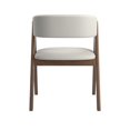 thumbnail image 6 of Weston Home Saare  Modern White Boucle Wood Dining Chairs, Dark Walnut Finish (Set of 2), 6 of 8