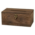 thumbnail image 2 of WHEANG Wooden Tissue Box Holder With Brass Rustic Brown Finish Rectangular Design Decorative Storage For Home/ Standard Tissue Packs, 2 of 3