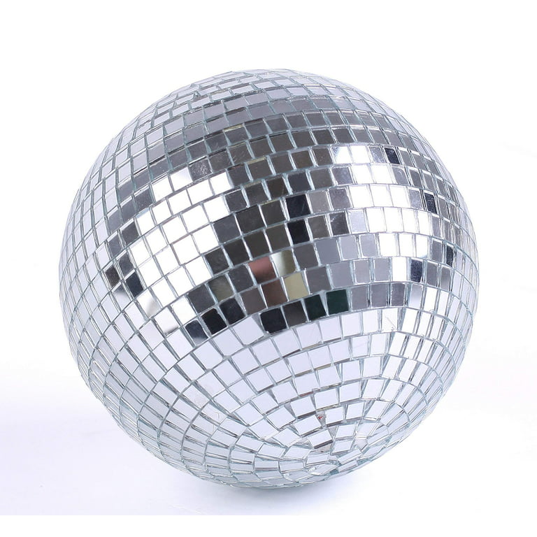 Big Mo's Toys Mirror Ball - Silver Hanging Disco Ball Party Decoration  Accessories for 70s Parties