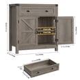 thumbnail image 3 of Homfa Kitchen Buffet Sideboard with Drawer, Compact Coffee Bar with Adjustable Shelf for Dining Room, Wash Gray, 3 of 9