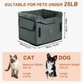 thumbnail image 2 of Asiento de coche para perros pequeños Cama de viaje portátil para perros Cama de viaje para mascotas pequeñas Gris, 2 of 7