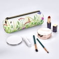 thumbnail image 2 of Honeii Plants and Insects Print Leather Pencil Case,Small Pencil Pouch,Durable Zippered Storage for School, Office, and Travel Essentials, 2 of 6
