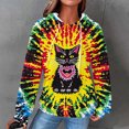 thumbnail image 2 of Yertdoel Hoodies for Women Fashion Printed Fleece Lined Drawstring Pullover Hooded Sweatshirt Outdoor Casual Warm Cozy Hoodie Top with Pocket, 2 of 8