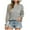 Gray, variant on Lovskoo Sweaters for Women Casual Trendy Solid Hollow Out Pullover Long Sleeve Round-Neck Sweater Beige