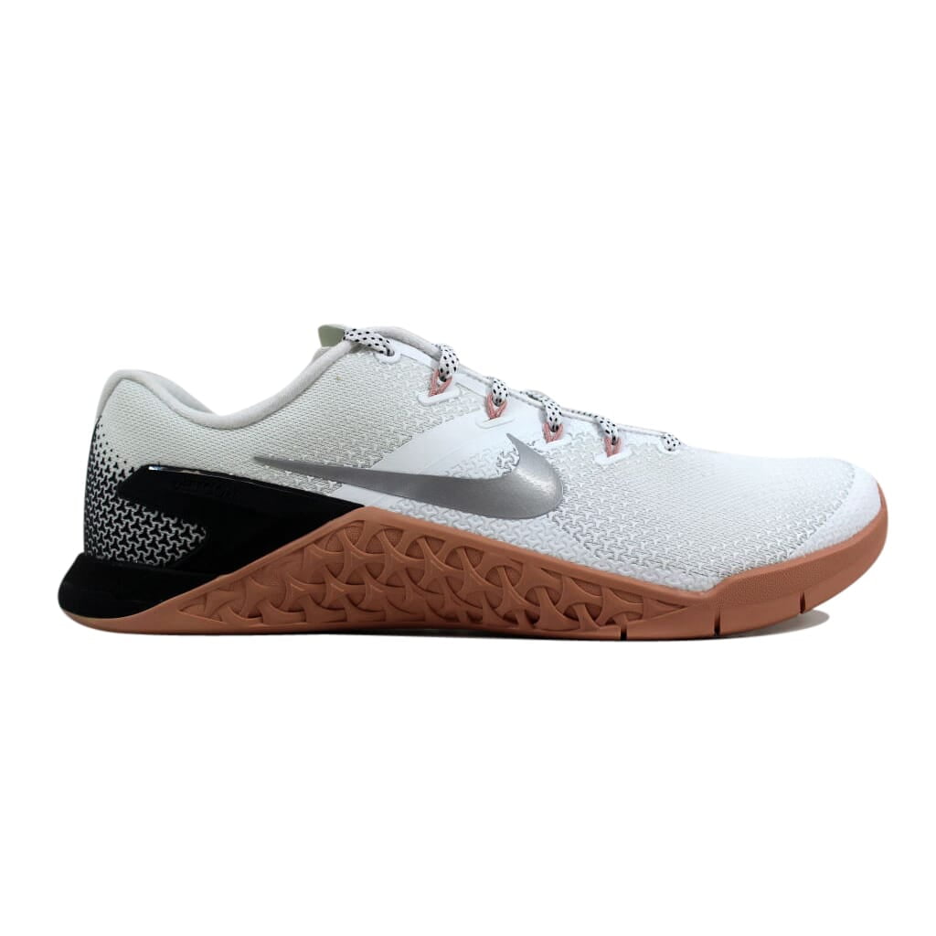nike metcon 4 white metallic silver