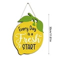 thumbnail image 3 of Every Day Is A Fresh Start Lemon Door Hanger, Summer Wooden Hanging Sign, Farmhouse Wall Decor for Kitchen Front Door Porch Home Decoration, 3 of 8