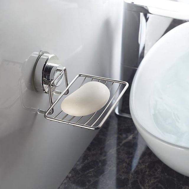 Jabonera con ventosa de acero inoxidable, rejilla para drenaje de cocina y baño