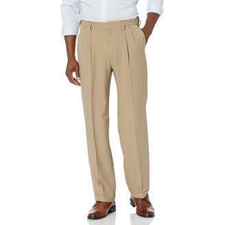 Haggar Men's Iron Free Premium Khaki Classic-Fit Flat-Front Pant - Medium Grey