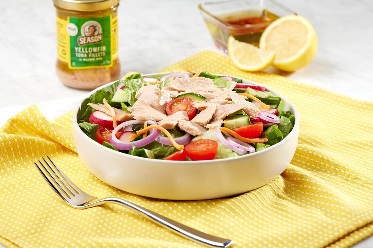 SEASON Wild Caught Yellowfin Tuna Fillets in Olive Oil - 6.7 Oz, 6 Pack