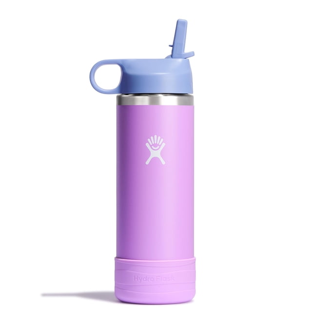 Botella de agua Hydro Flask Kids de 500 ml con tapa de pajita con forma de anémona