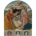 thumbnail image 3 of Benvenuto di Giovanni 12x14 Black Modern Framed Museum Art Print Titled - The Nativity, 3 of 5