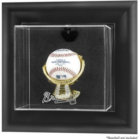 Atlanta Braves Black Framed - Atlanta Braves Fanatics Authentic Black Framed Wall-Mounted Logo Baseball Display Case - No Size