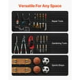 thumbnail image 5 of Slat Wall Paneling 8x4 ft, PVC Garage Slatwall, 32 sq ft Black Modular Wall Panels - Garage Storage & Organization, Workshop, Retail Display, 5 of 9