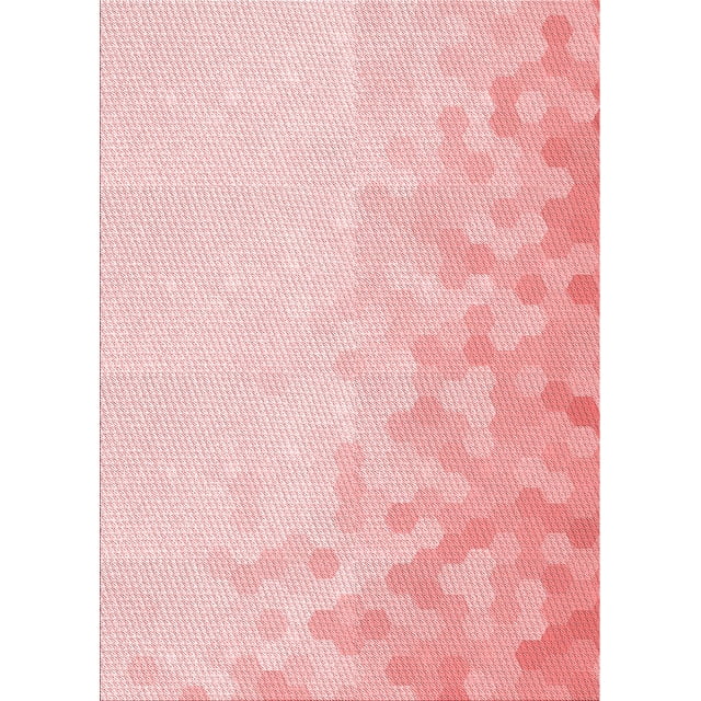 Ahgly Tapis Rectangulaire Lavable en Machine Intérieur Transitionnel Rouge Pastel Rose, 5 Pieds x 7 Pieds