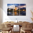 thumbnail image 3 of Elephant Stock Houses Of Parliament And Big Ben Wall Art - Horizontal Multi Panel Canvas - Living Room Wall Decor - City Multi Panel - Blue And Orange Decor - 57" x 36", 3 of 8
